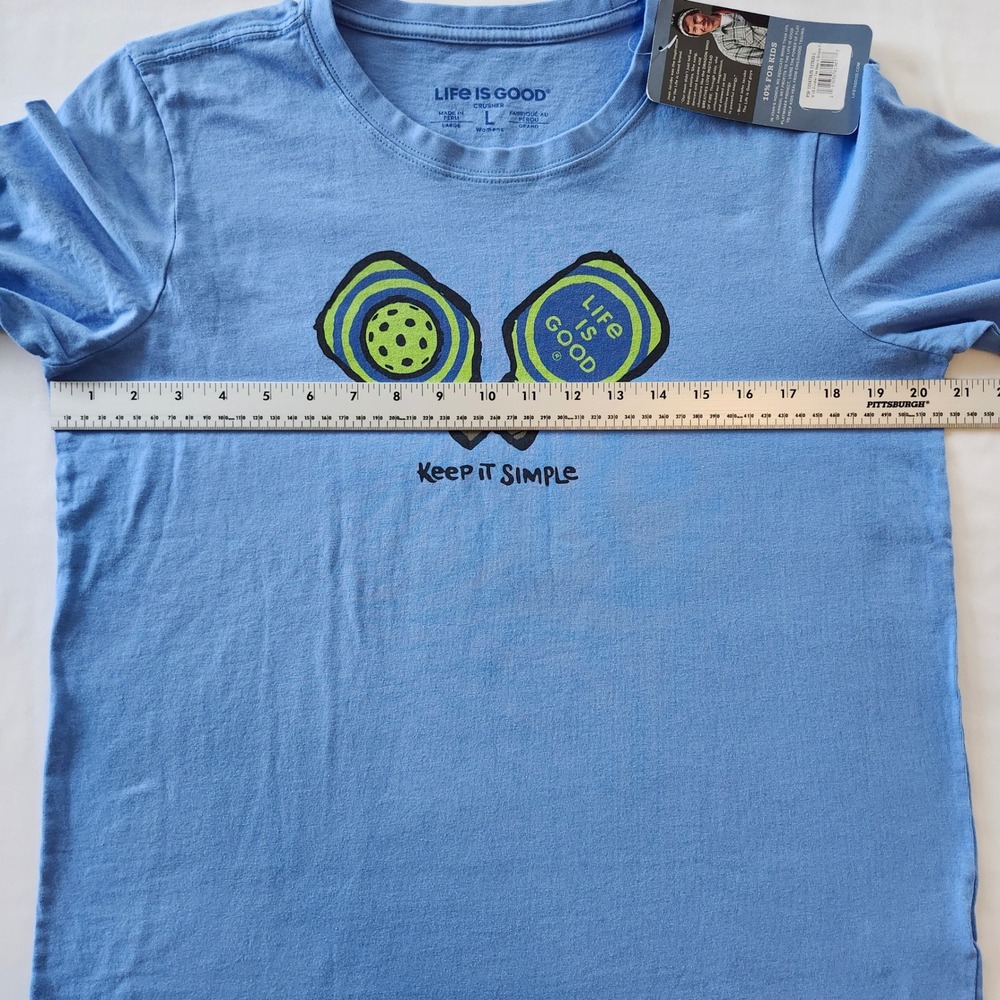 NWT Life Is Good Pickleball Keep It Simple Long Sleeve Crusher Tee Women's Large - Picture 7 of 8